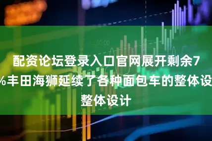 配资论坛登录入口官网展开剩余74%丰田海狮延续了各种面包车的整体设计